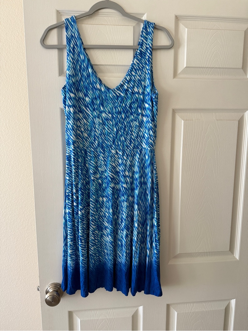 Athleta Blue V-Neck Knit Dress